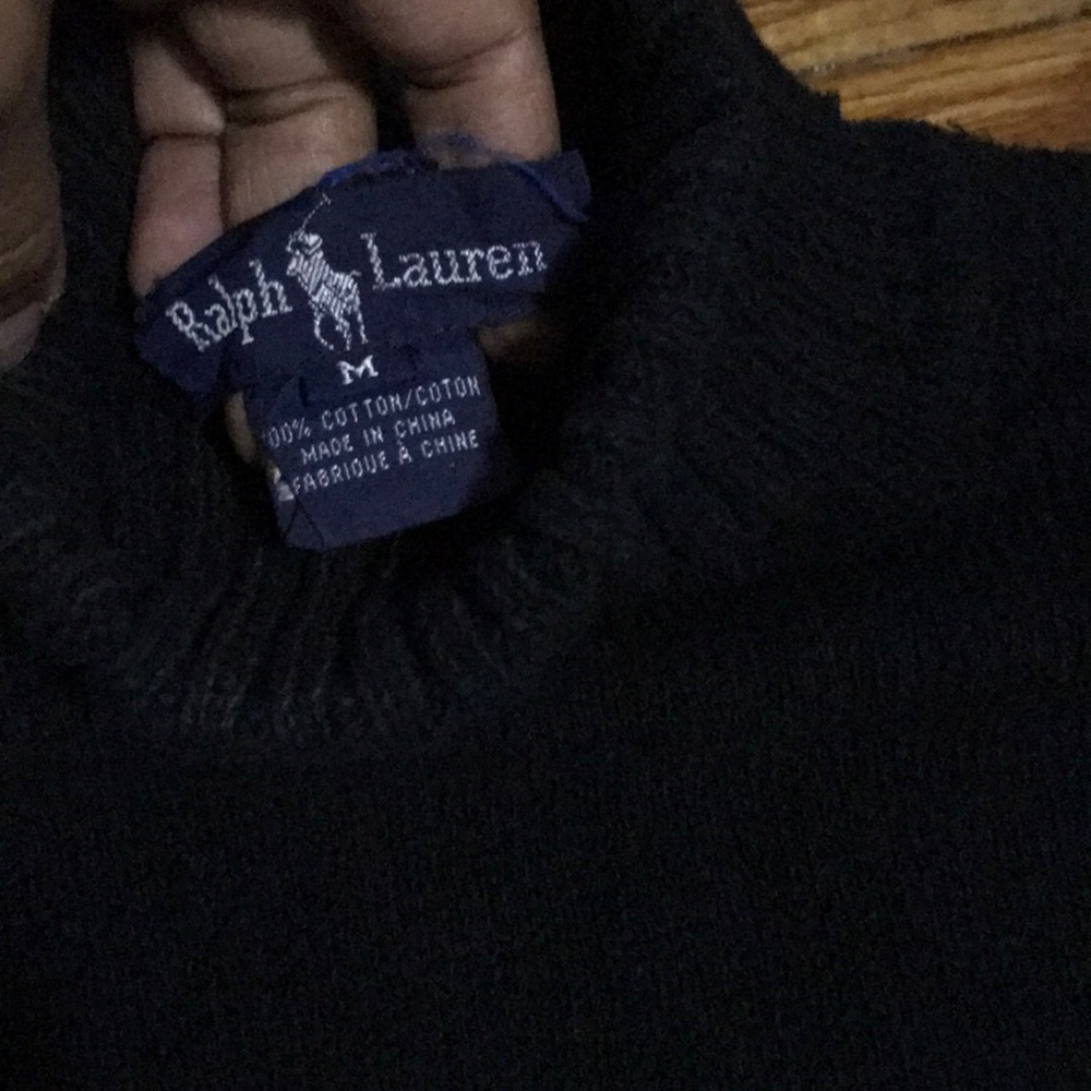 Navy Blue Ralph Lauren Turtle Neck Sweater - Picture 3 of 8
